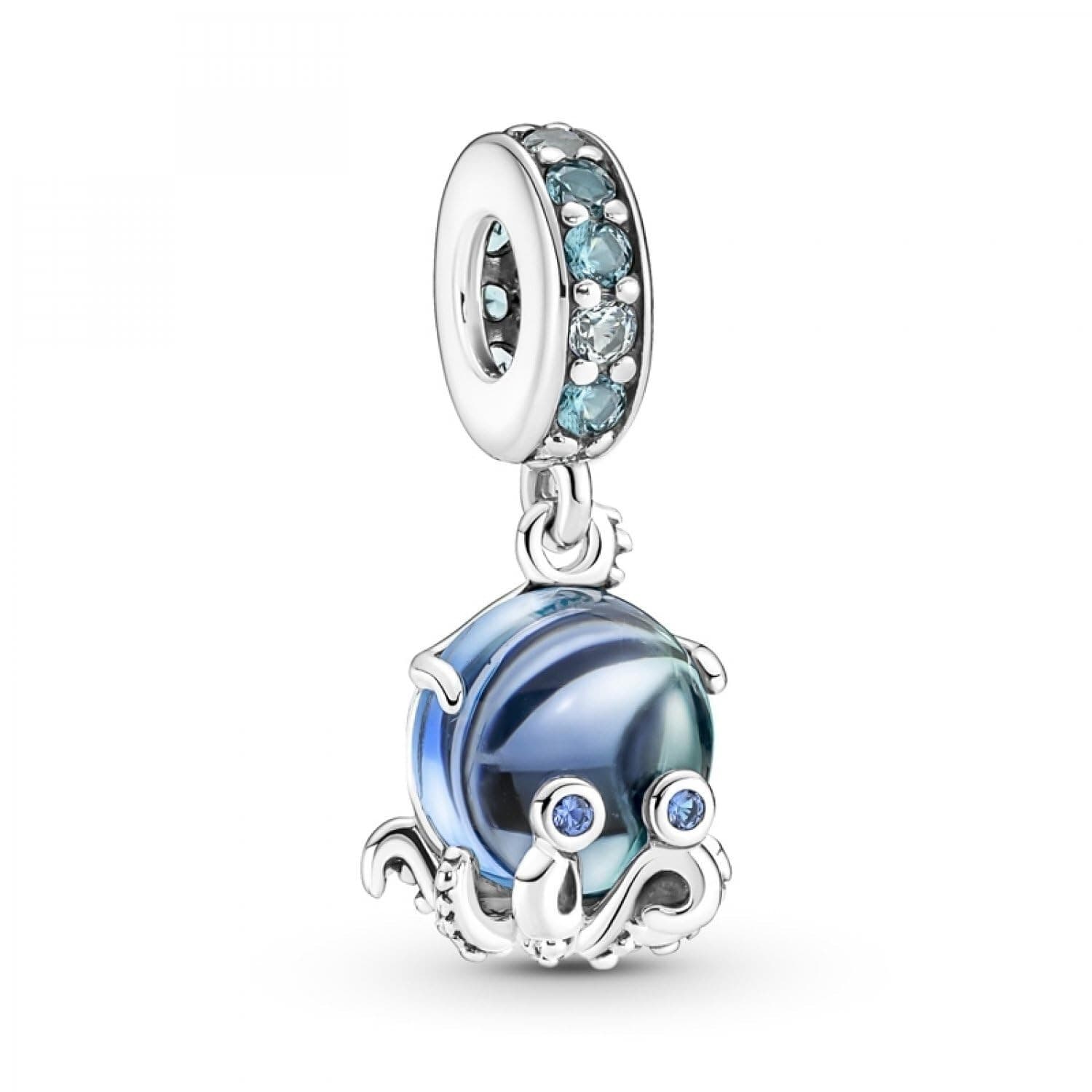Authentic Pandora #791694C01 Murano Glass Cute Octopus Dangle Charm - Image 1