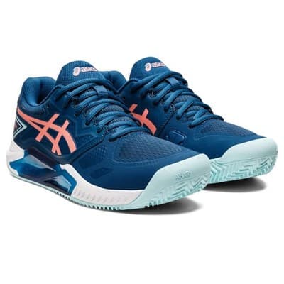 Asics GEL-CHALLENGER 13 Clay Women Tennis Shoes LIGHT INDIGO/GUAVA Size US 9.5 B - Image 1