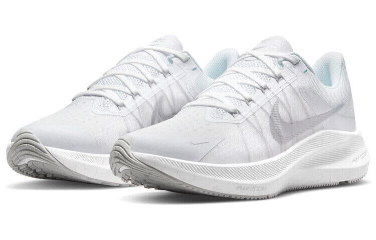 Nike Womens Zoom Winflo 8 Beige Running Shoes White/Metallic Silver US Size 7.5 - Image 1