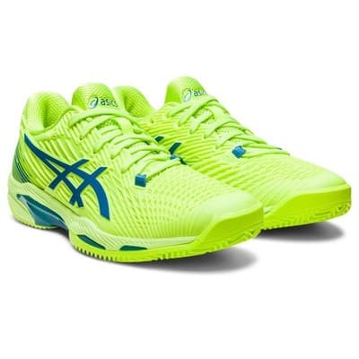 ASICS Women Solution Speed FF 2 Tennis Shoes Hazard Green/ Reborn Blue 8.5 B M - Image 1