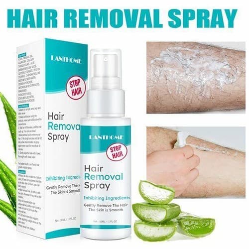 Women's Natural Stop Hair Growth Inhibitor Remover Hair Removal Spray Cream 50ml - Image 1