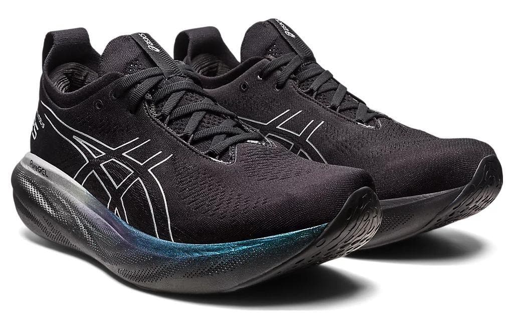 Asics GEL-Nimbus 25 platinum Women's 9.5M Running shoes lowtop Black pure silver - Image 1