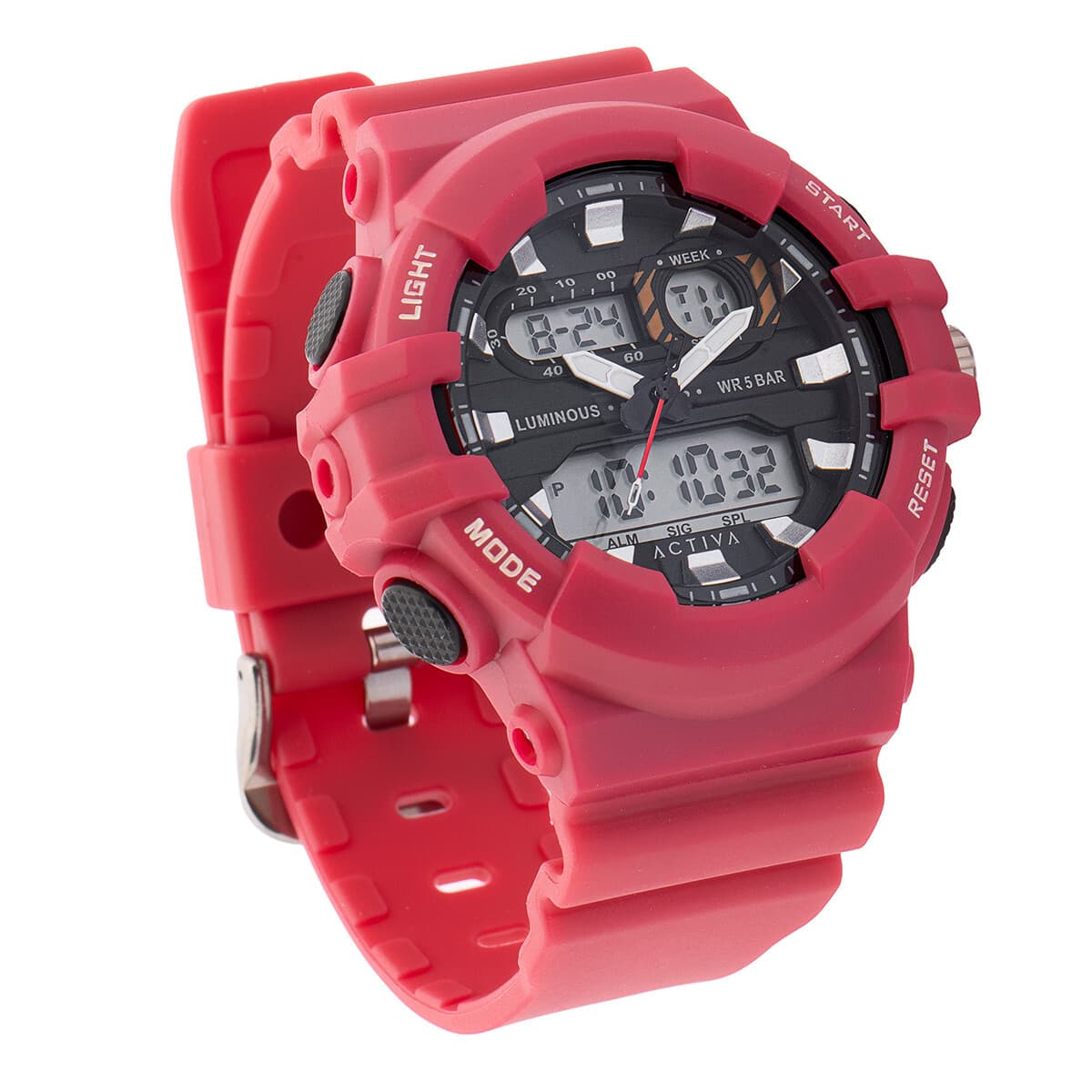 Activa Pixel X Invicta Digital Men's Watch Luminous ,Light analog - 50mm. RED - Image 1