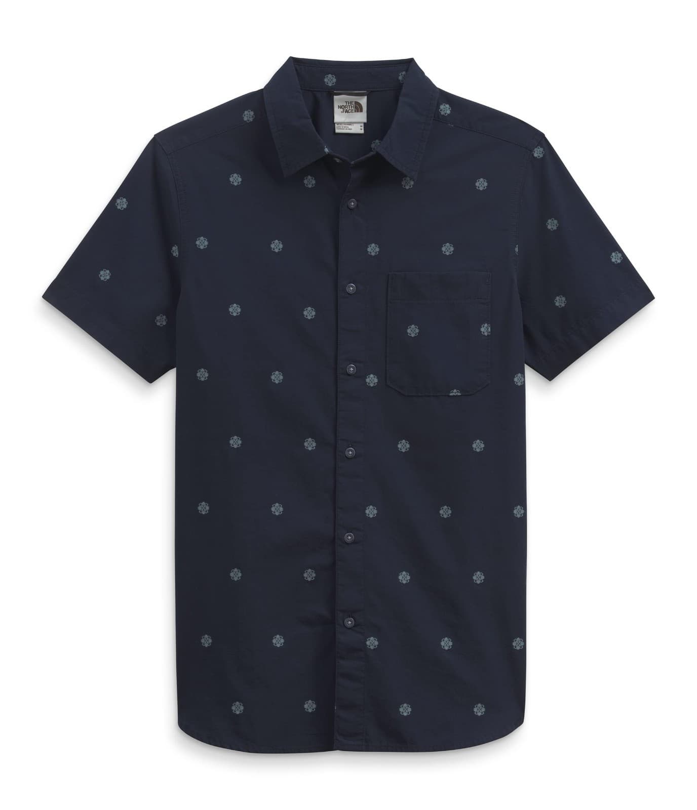 THE NORTH FACE Men's Baytrail Floral Jacquard Button-Down Short-Sleeve Shirt XXL - Image 1