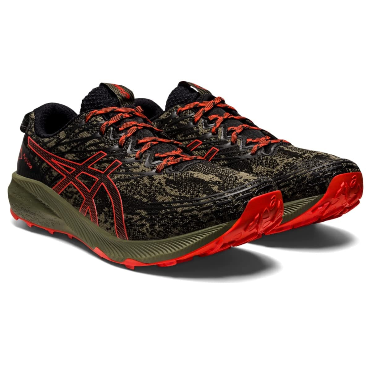 ASICS Men's Fuji Lite 3 Athletic Running Shoes, Mantle Green/Cherry Tomato 14 M - Image 1