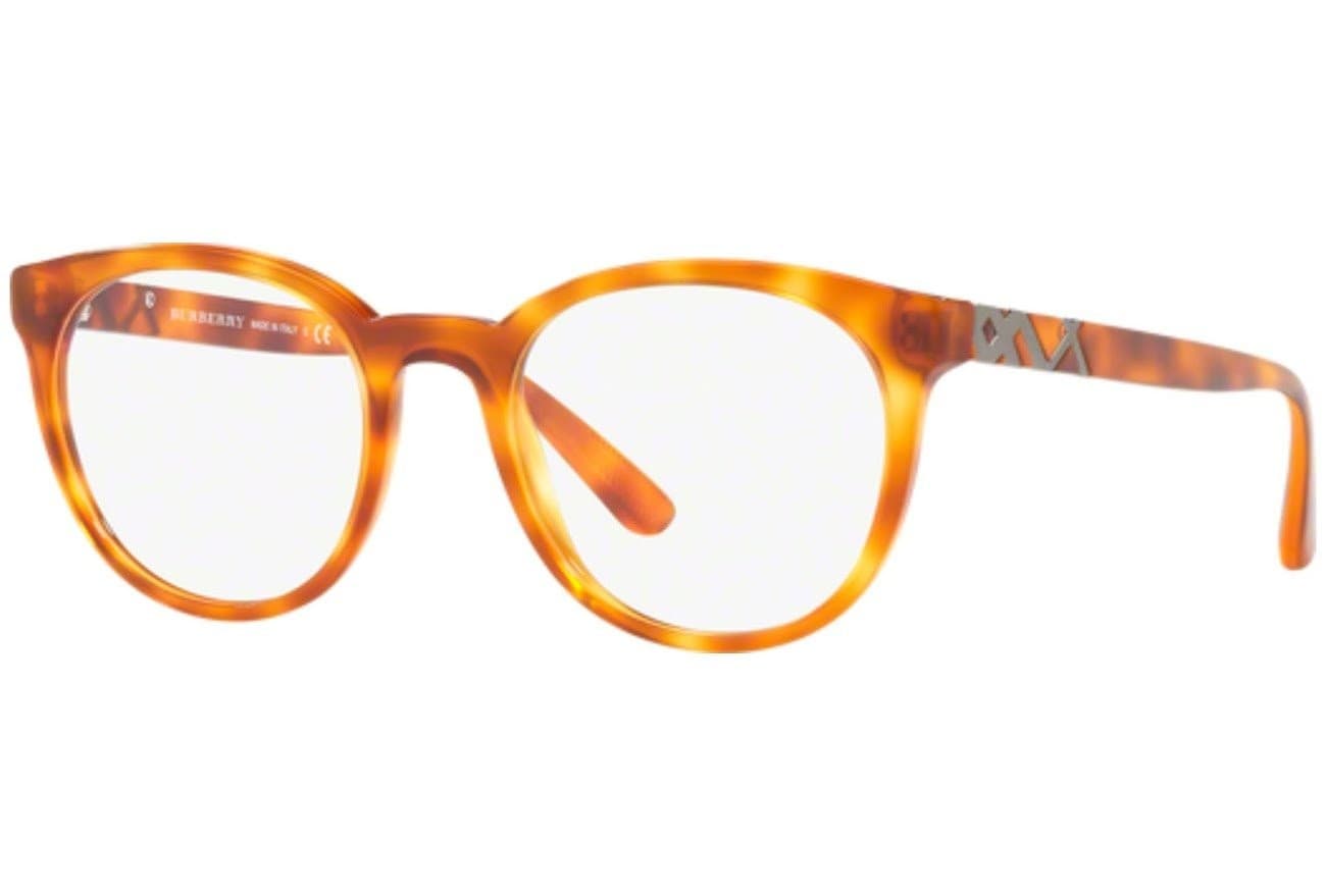 Burberry BE2250 Eyeglass Frames 3054-51 Light Havana 51-20-145 - Image 1