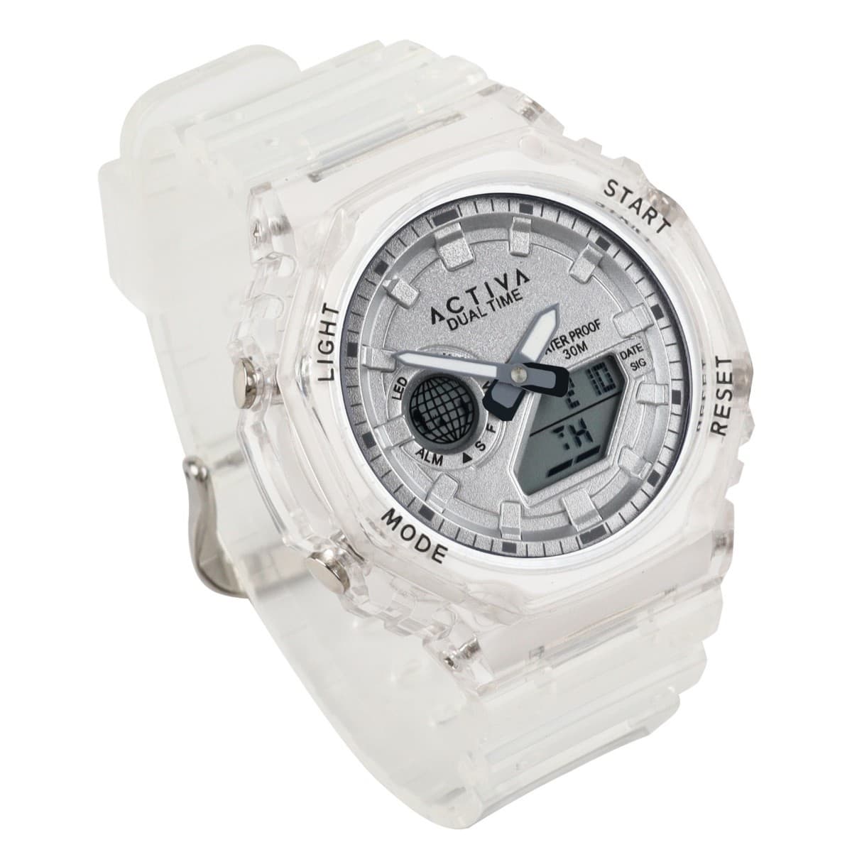 Activa Recon X Invicta Digital Unisex Watch - 45.5mm, Transparent, White - Image 1