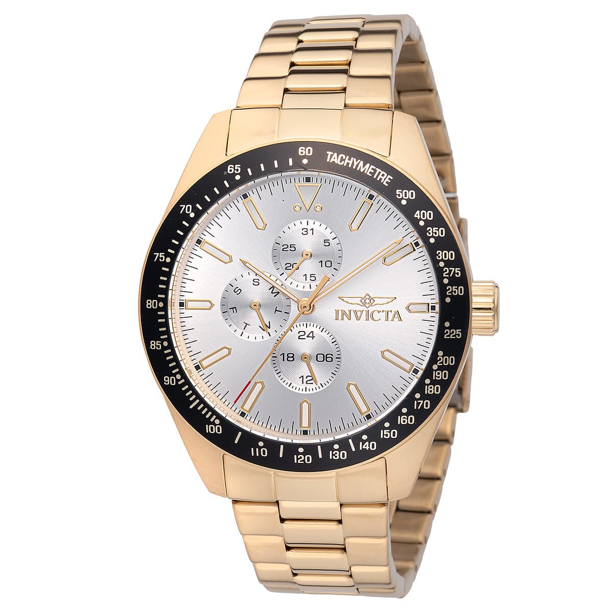 Invicta Aviator Storm Men's Watch - Analog Display Japanese Quartz 45mm, Gold - Image 1