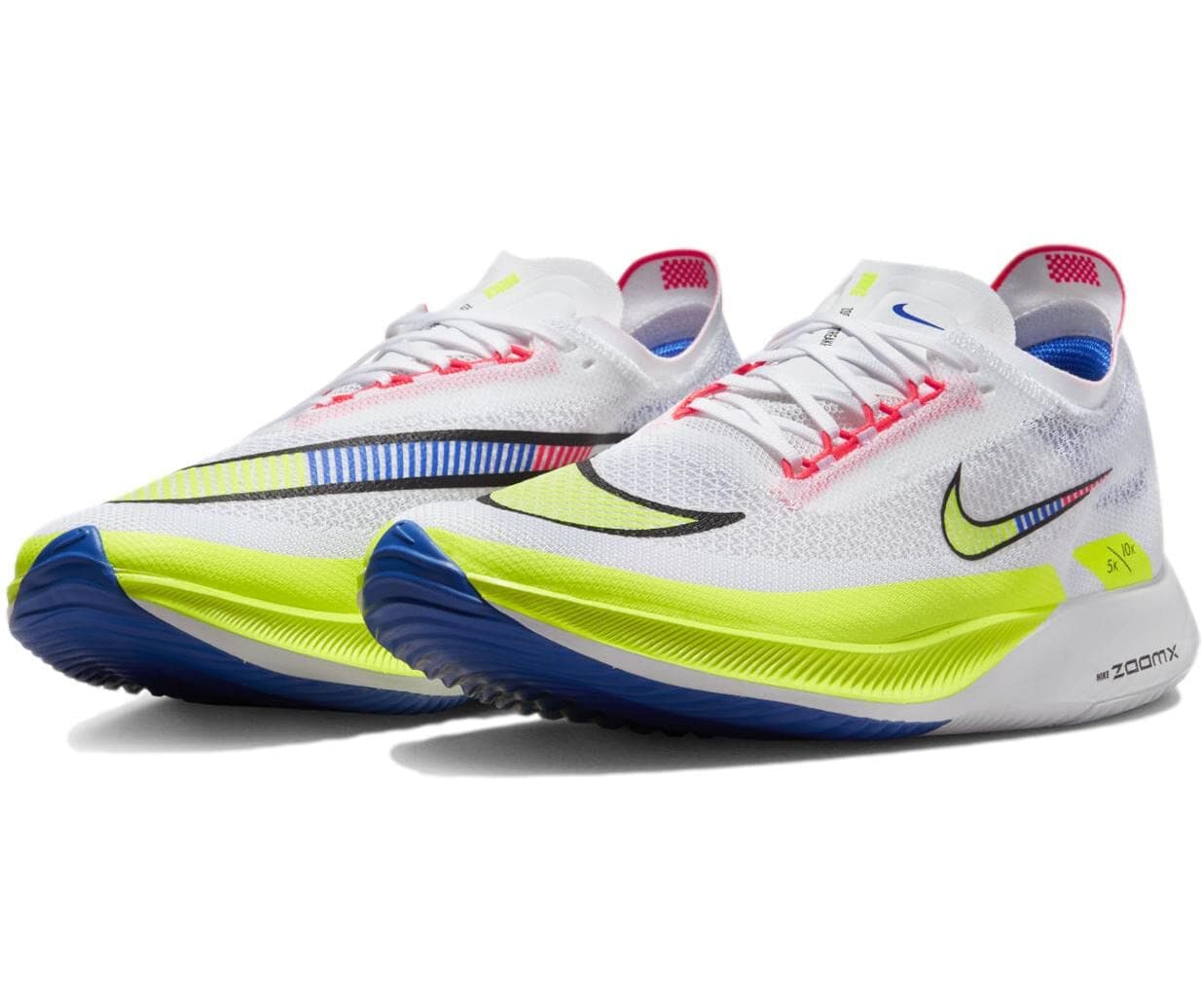 Nike ZoomX Streakfly Running Shoes White/Black-Volt-Racer Blue 8.5 Men/10 Wmn - Image 1