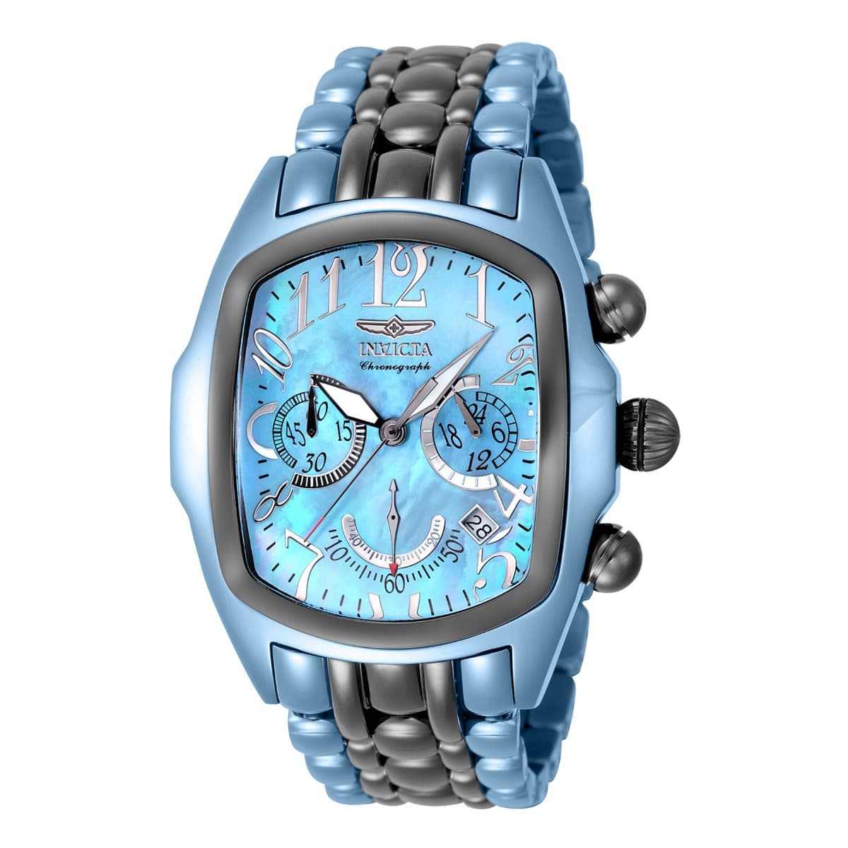 INVICTA WATCH LUPAH w/ Mother of Pearl 44.5mm Z60 Swiss Dial Ice Blue, Gunmetal - Image 1
