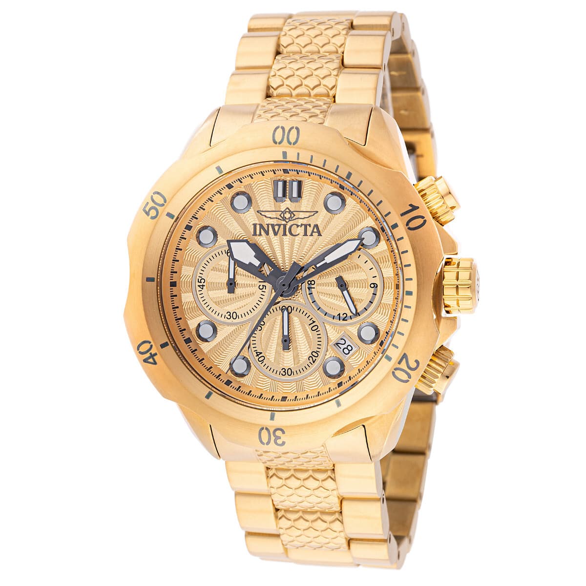 Invicta Venom Chronograph Dial 46mm Stainless Steel Gold Men's Watch - Image 1