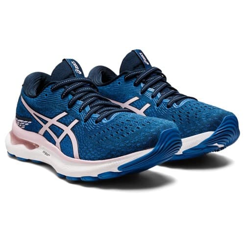 ASICS Woman Gel-Nimbus 24 Running Shoes French Blue/Barely Rose size 8.5 Wide - Image 1
