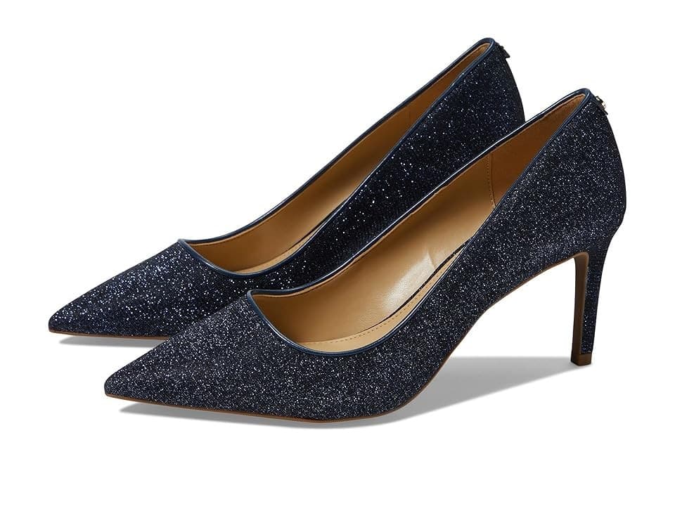 Michael Kors Alina Flex High Heel Pump Women's 9.5 M Glitter Chain Mesh Navy - Image 1