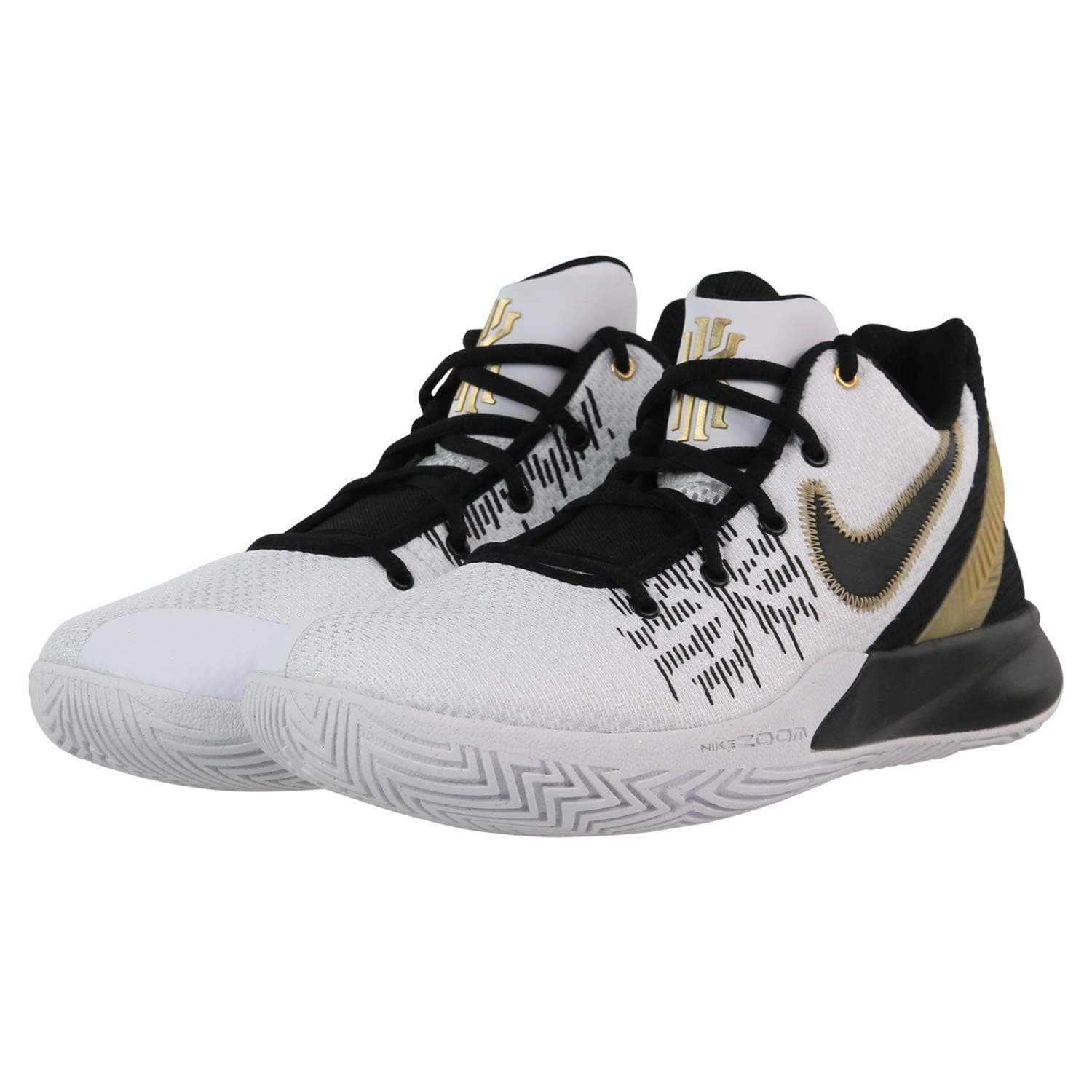 NIKE Men's Kyrie Flytrap 2 Basketball Shoes, White Gold Black Size 11.5 US - Image 1