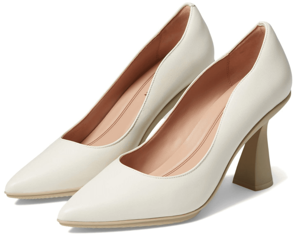 Cole Haan Grand Ambition York Pump 85 mm Ivory Leather Size 9 B - Image 1