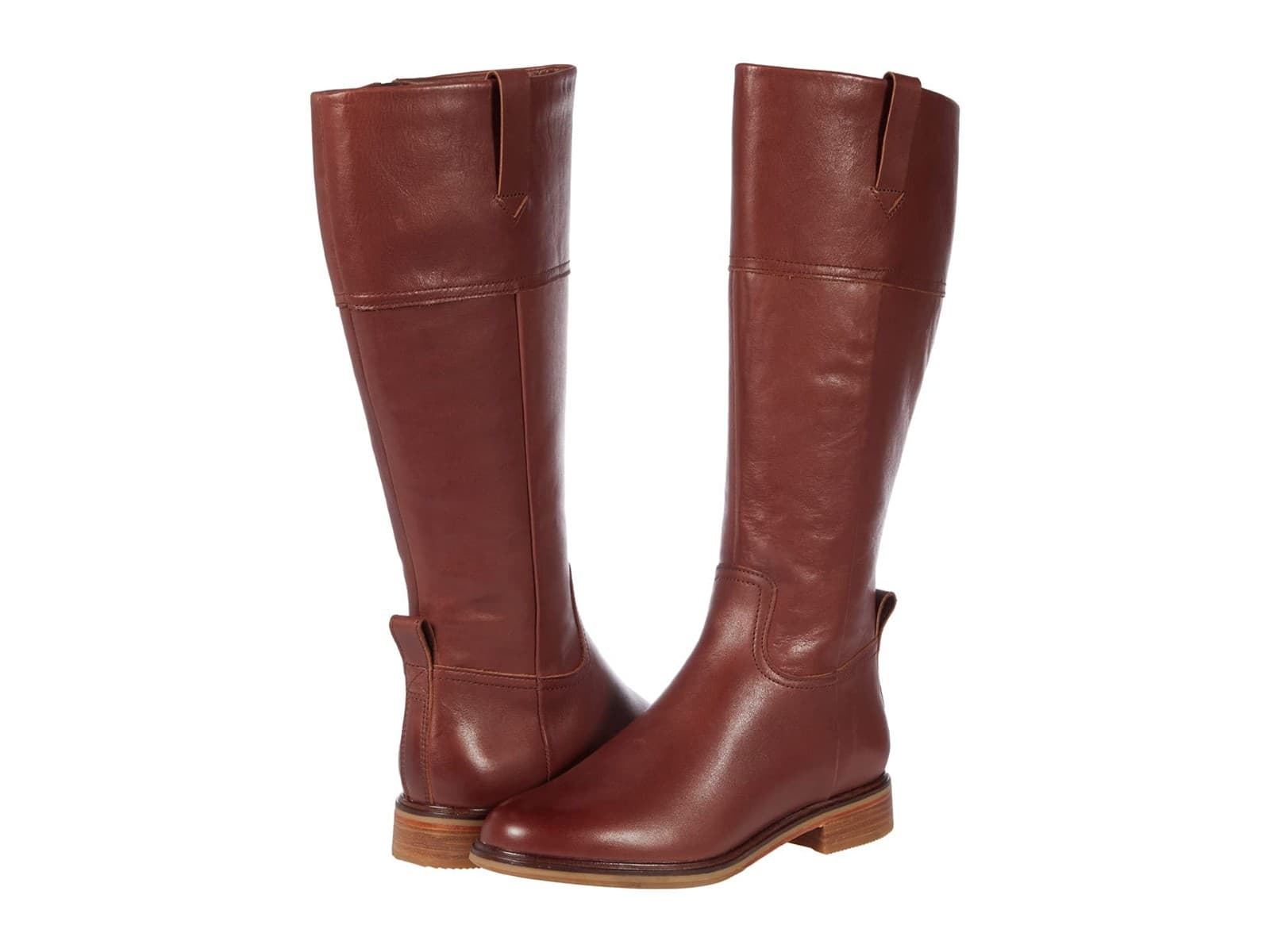 Clarks Women’s Clarksdale Hi, Dark Tan Leather Boots, Size 8.5 M - Image 1