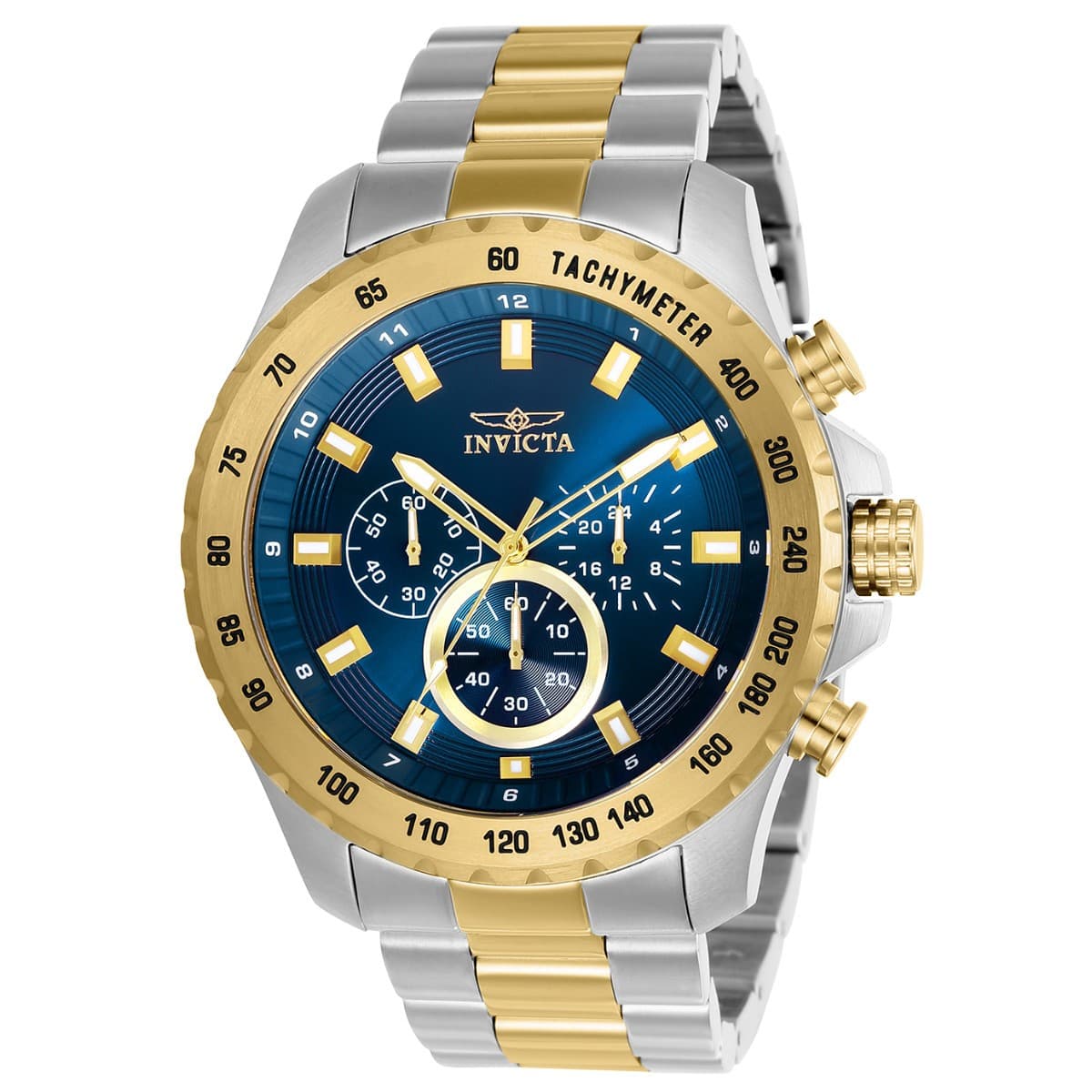 Invicta Men's Speedway Blue Chronograph Dial GOLD/SILVER 48mm Watch - Image 1