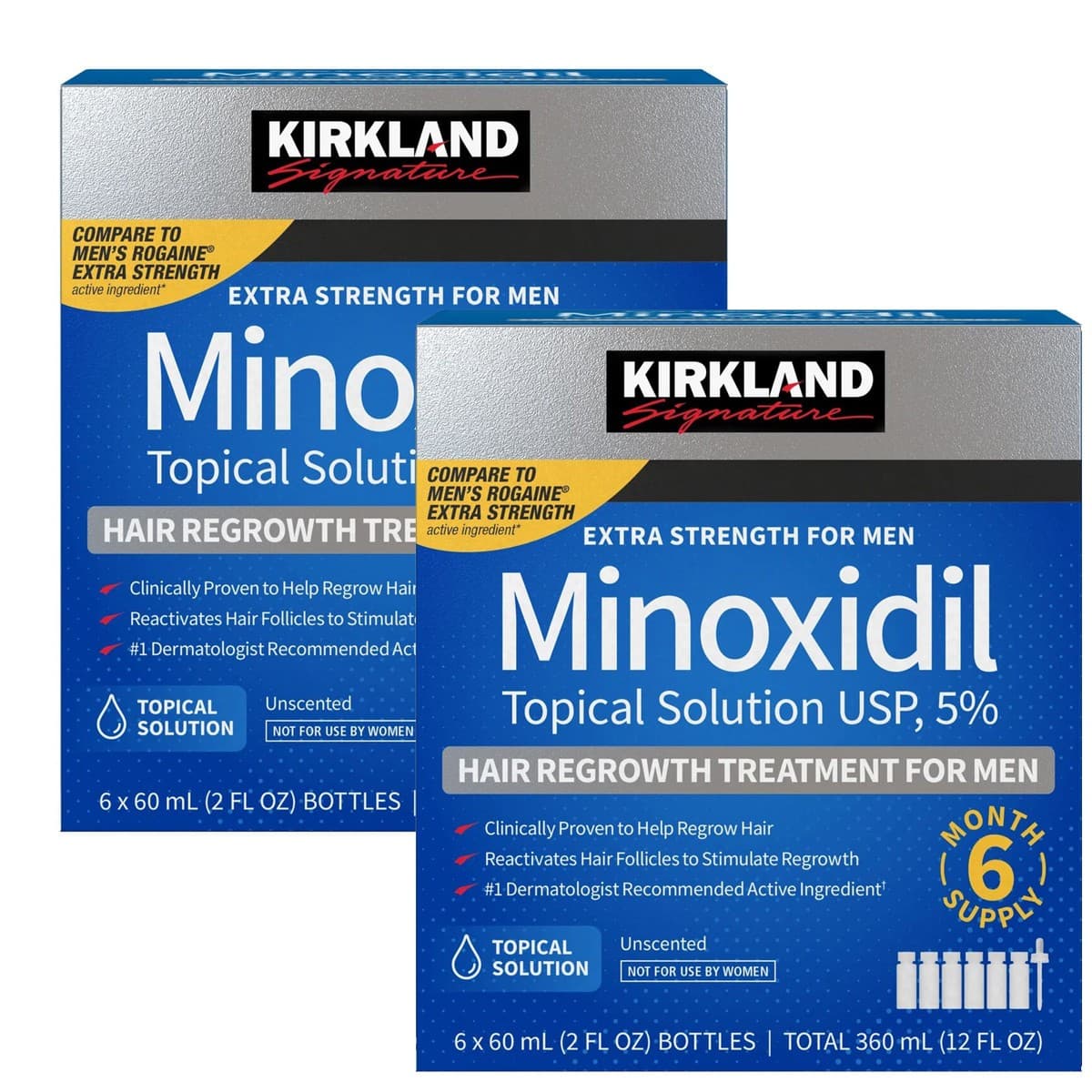 Kirkland Minoxidil 5% Extra Strength Men 12 Month Supply Hair Regrowth - Image 1