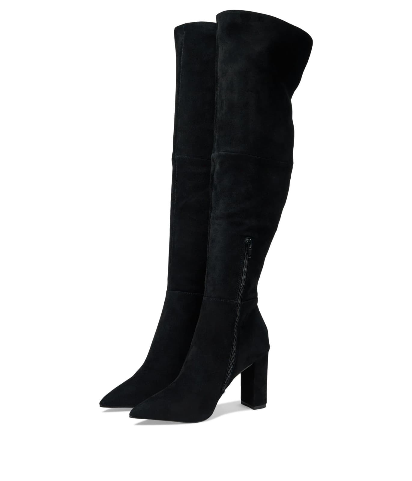 Steve Madden Blyss Thigh High Boot, Black Faux Suede Over The Knee Women’s 9M - Image 1