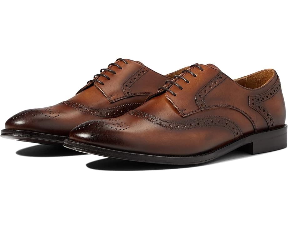 Bruno MagliMen's Atillio Lace Up Wingtip Blucher Oxford Dress Shoes Cognac 11.5 - Image 1