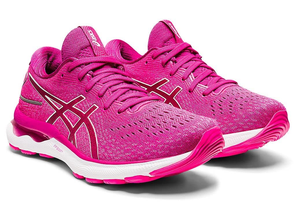 ASICS Woman Gel-Nimbus 24 Running Shoes Fuchsia RED/White size 8.5 M - Image 1