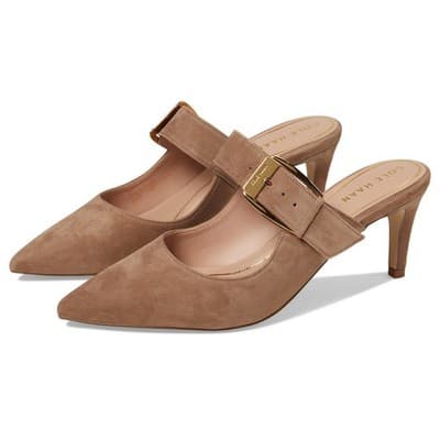 Cole Haan Vandam Buckle Mule 65 mm Light Whiskey Suede 9.5 M - Image 1
