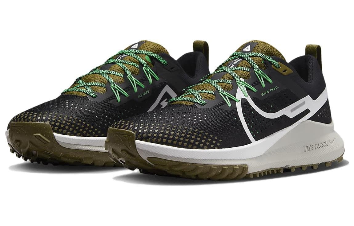 Nike React Pegasus Trail 4 Men Shoes DJ6158 006 Black/White-Olive Flak Size 10 M - Image 1