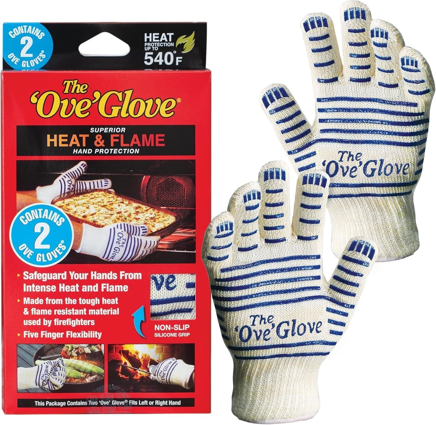 The Ove Glove - Superior Heat & Flame Hand Protection - Pack of 2 Oven Mitts - Image 1