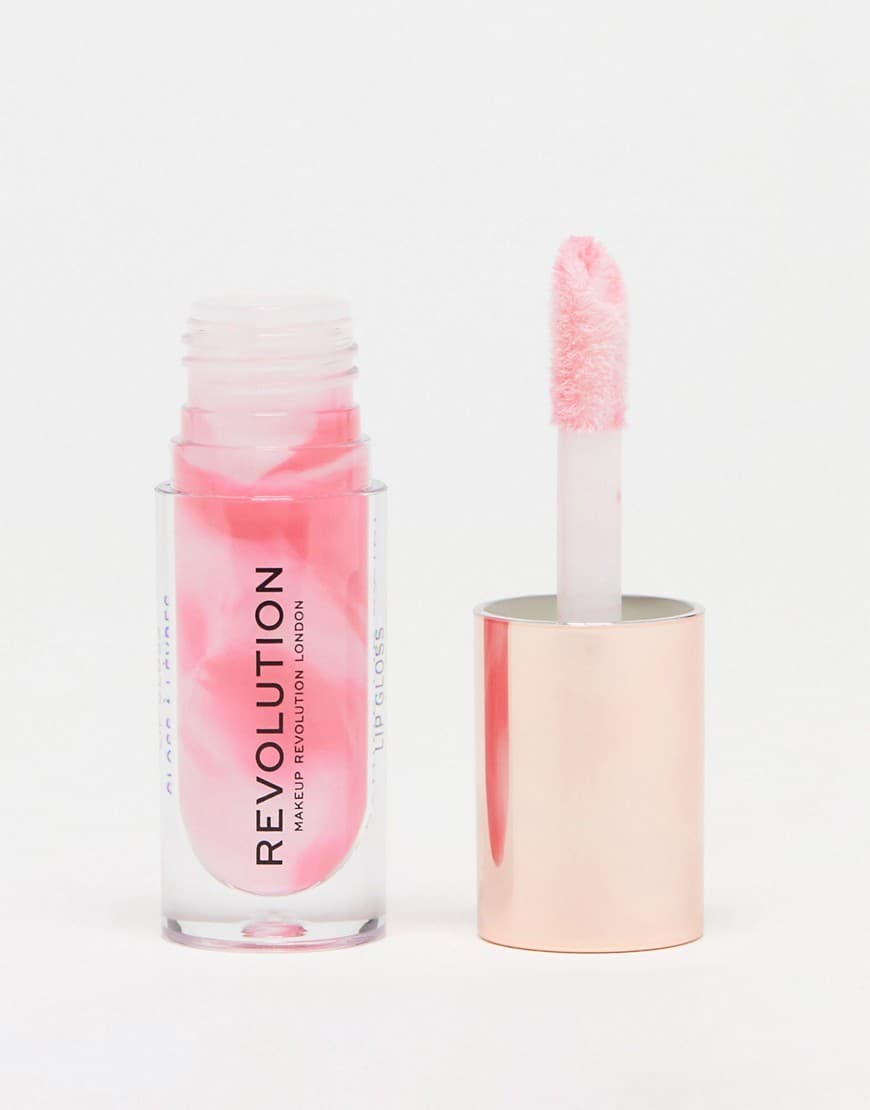 Revolution Liquid Lip Gloss Shine 4.5ml Swirl Soft Pink Glossy Makeup