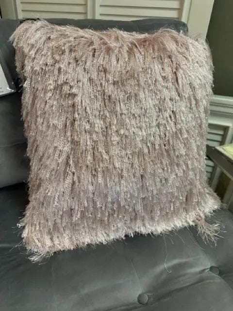Pink Fringe Pillow