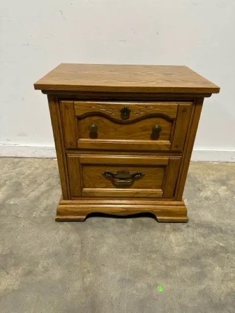 Broyhill Country French Oak 2 Drawer Nightstand