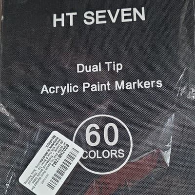 HT SEVEN Dual Tip Acrylic Paint Markers Multicolor 60 Colors