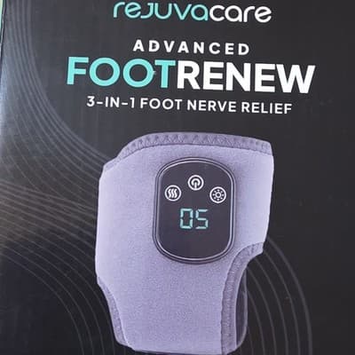 RejuvaCare Advanced Foot Renew 3-in-1 Heated Foot Massage Machine Gray LCD Panel