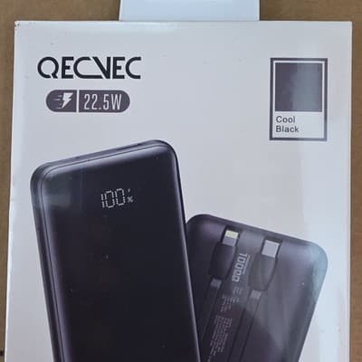 QECVEC Q11 Power Bank 10000mAh 22.5W Cool Black Type-C/Lightning LED