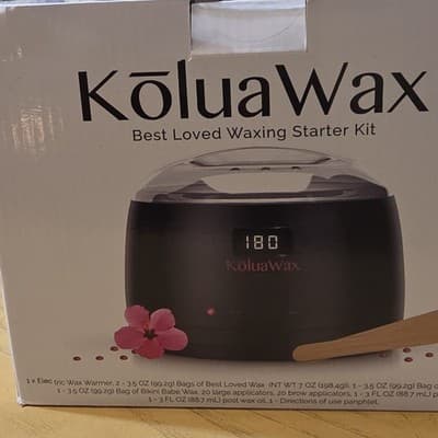 KoluaWax Waxing Starter Kit Electric Wax Warmer Face Legs Bikini Underarms