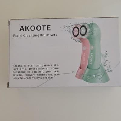 AKOOTE Rechargeable Waterproof Facial Cleansing Brush Blue UBBETTER 3-in-1