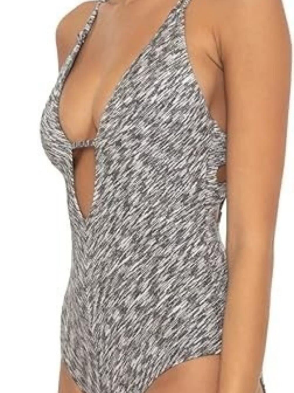 BECCA by Rebecca Women's Virtue Sundance Elizabeth Plunge One-Piece SMALL
