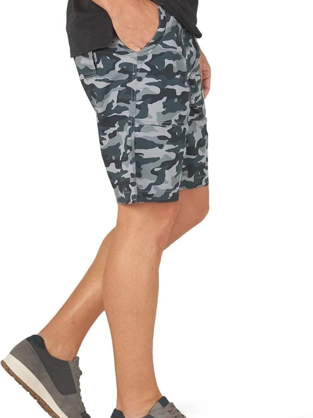 Lee Men's Extreme Motion Deep Pocket Utility Shorts - 38 - Grey Camo