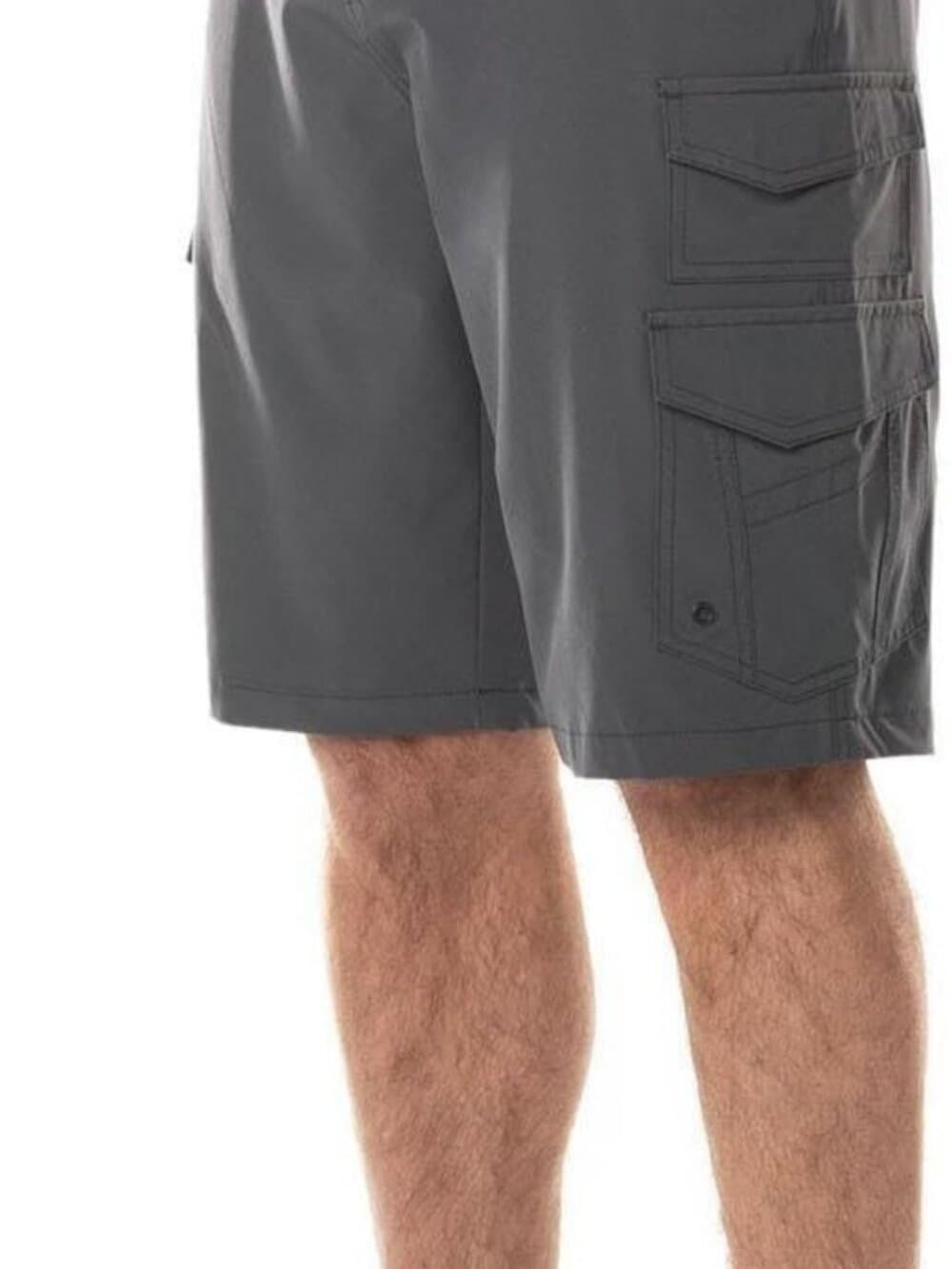 Iron Co. 4-Way Stretch Hybrid Cargo Short Size 38 Greystone