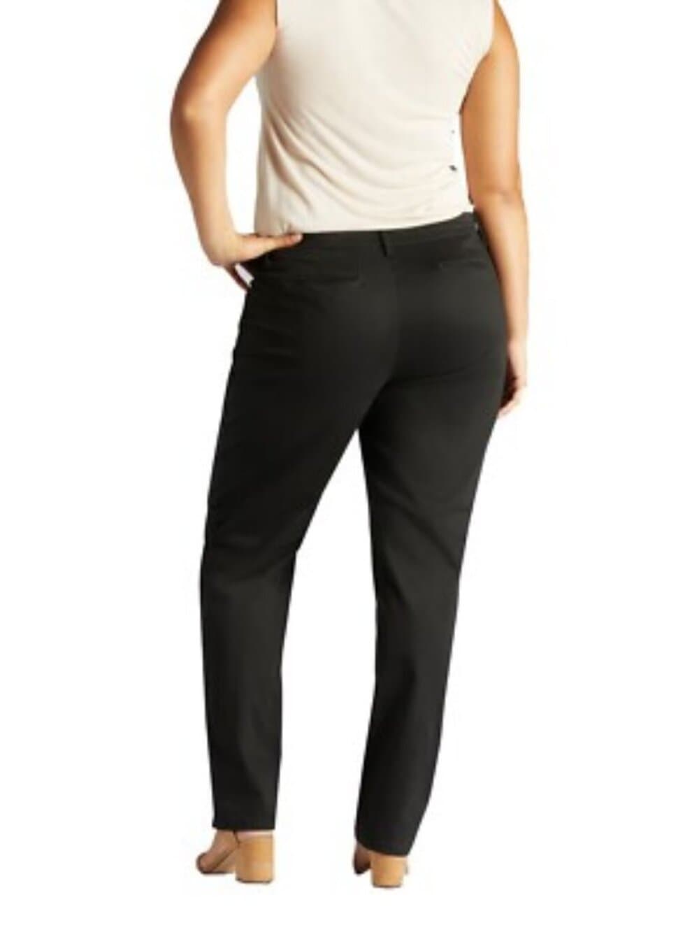 Lee Women's Petite Relaxed Fit Straight Leg Jean, Black, 10 Petite