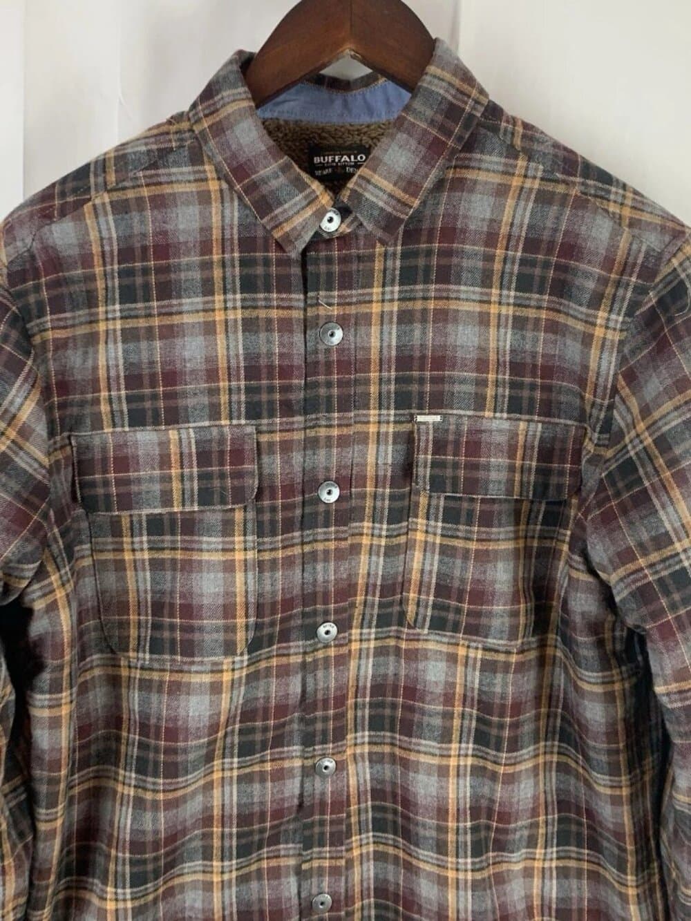 BUFFALO DAVID BITTON SHERPA-LINED SOQER MENS MEDIUM SHIRT/JACKET