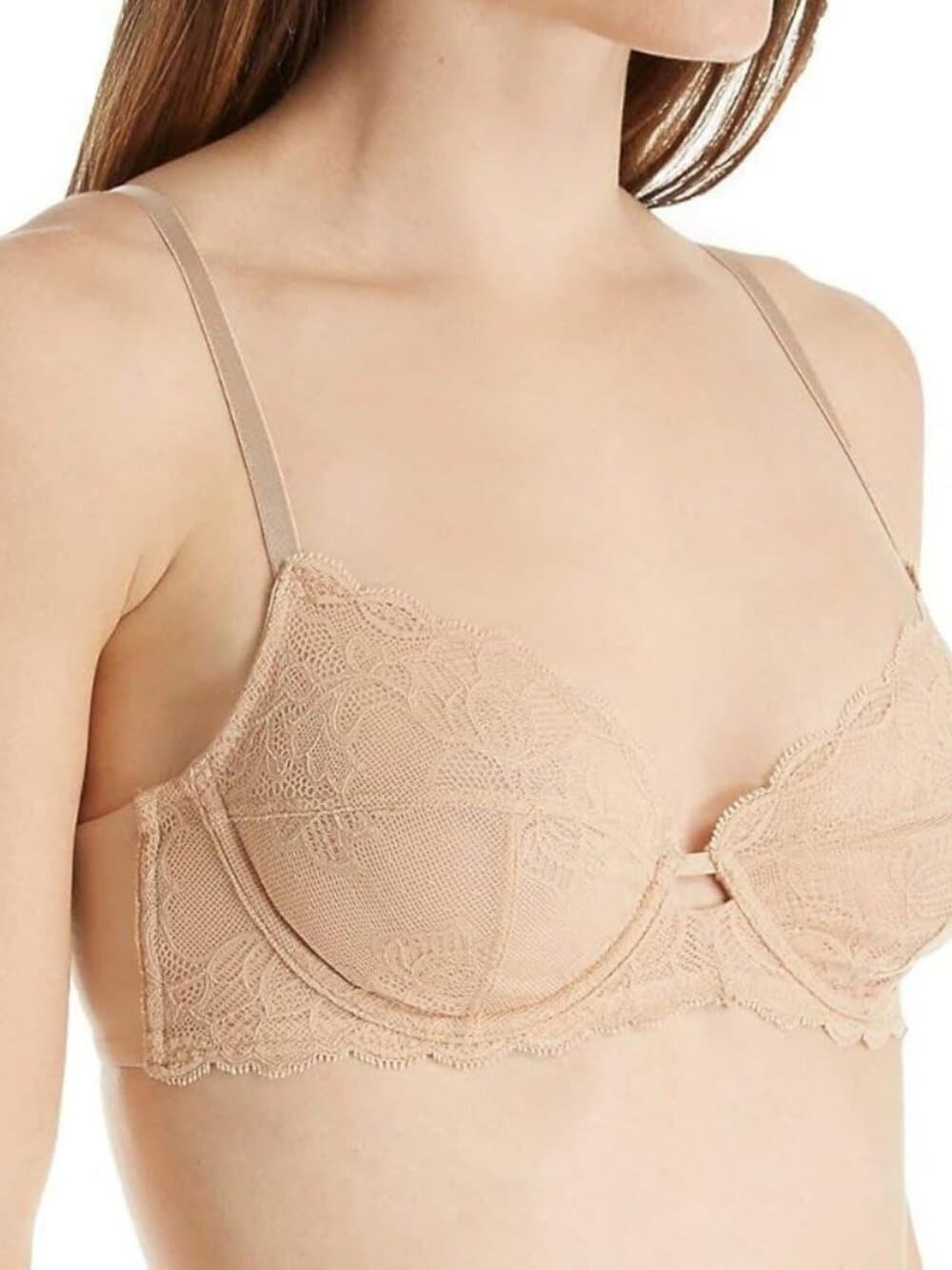 NEW 42C Calvin Klein Seductive Comfort Unlined Lace Bra QF1741-265