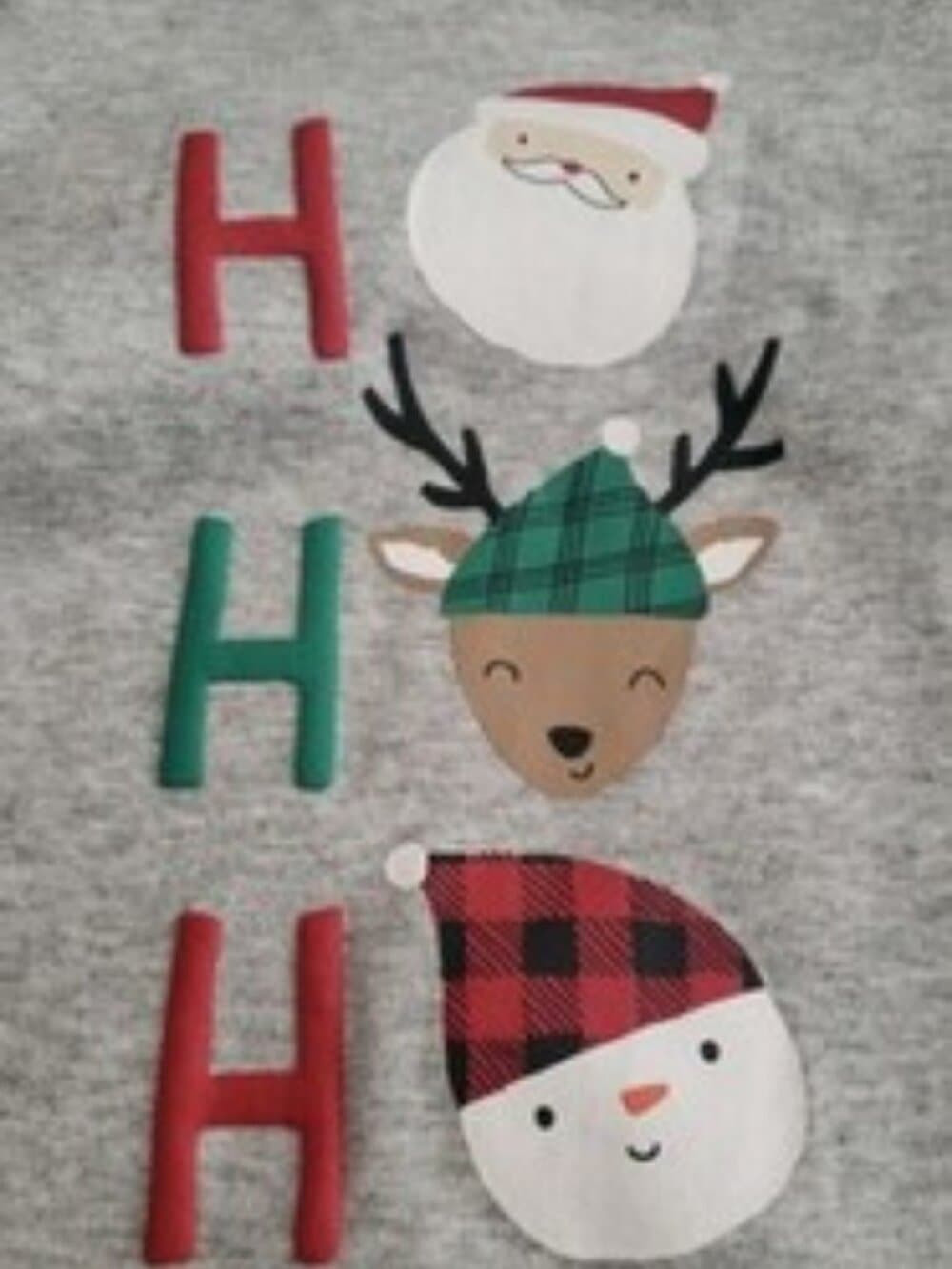 3M Just One You Carter's Ho Ho Ho Santa Reindeer Xmas Outfit bodysuit Leggings