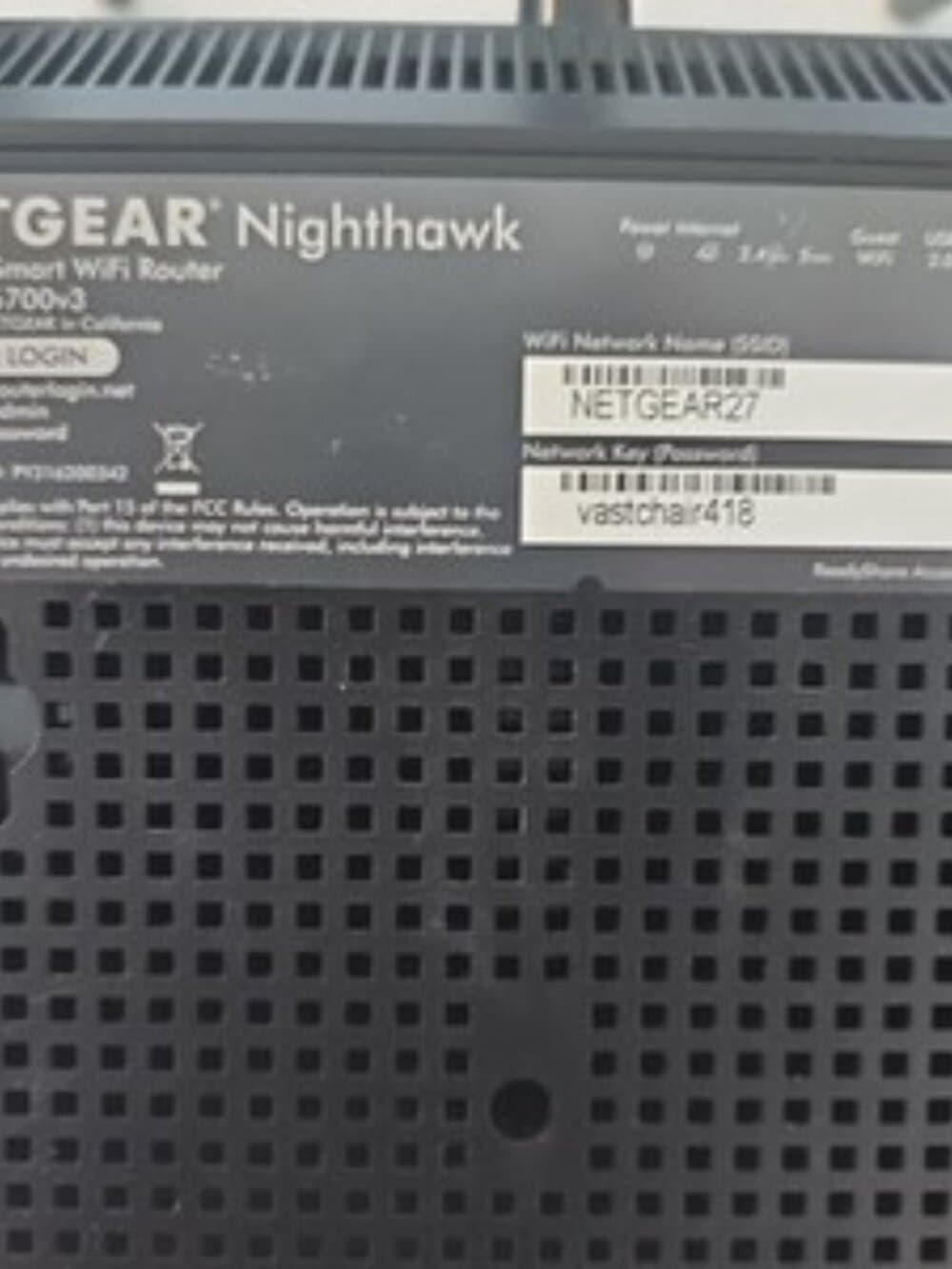 Netgear Nighthawk AC1750 Smart Dual Band WiFi Router Model R6700v3 - Works Great