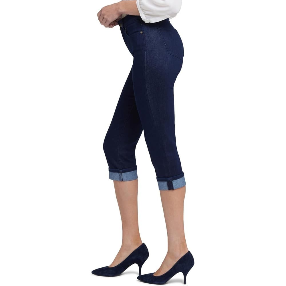 NYDJ Womens Marilyn Crop Cuff 21" Inseam Jeans, Rinse, 16