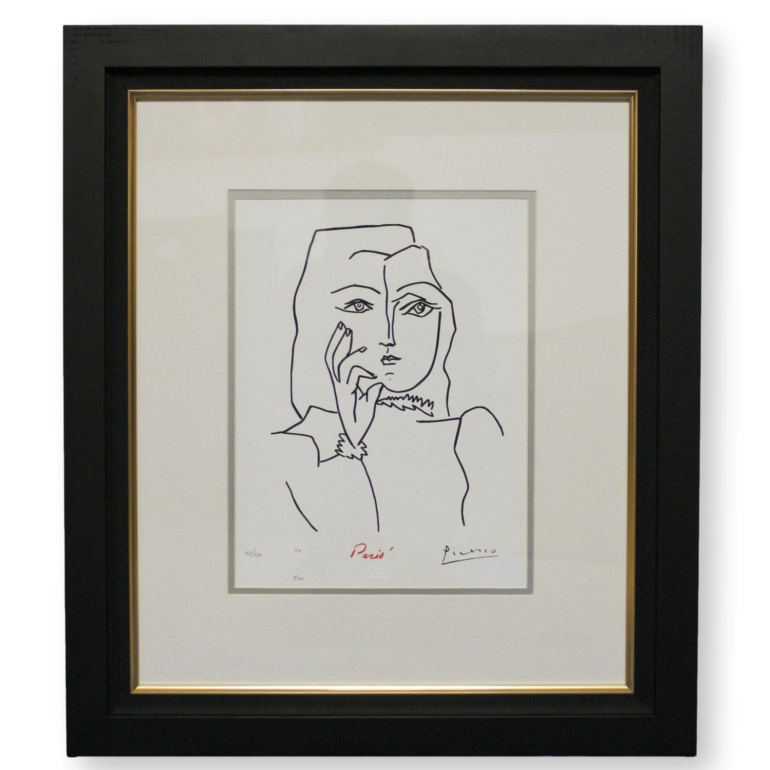 Gallery Framed Art Print 'Dora Maar accoudee et pensive' By Pablo Picasso