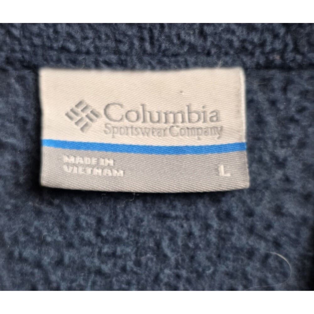 Columbia Unisex Adult's Large Blue Long Sleeve Zip Up Jacket