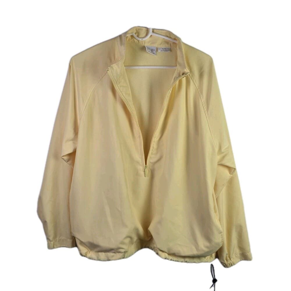 EP Pro Women's XL Yellow Full Zip Mesh Lined Windbreaker
