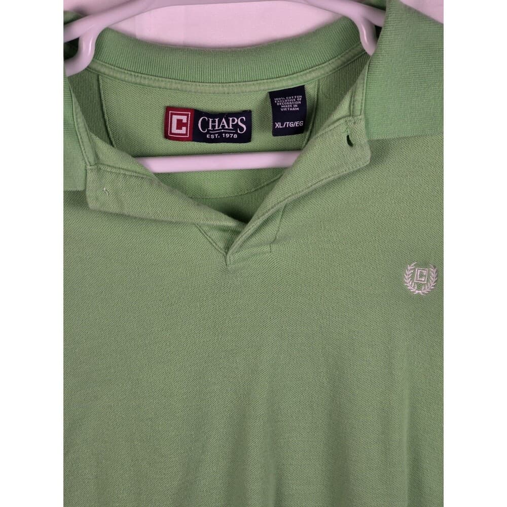 CHAPS Men's XL Green Short Sleeve Shirt