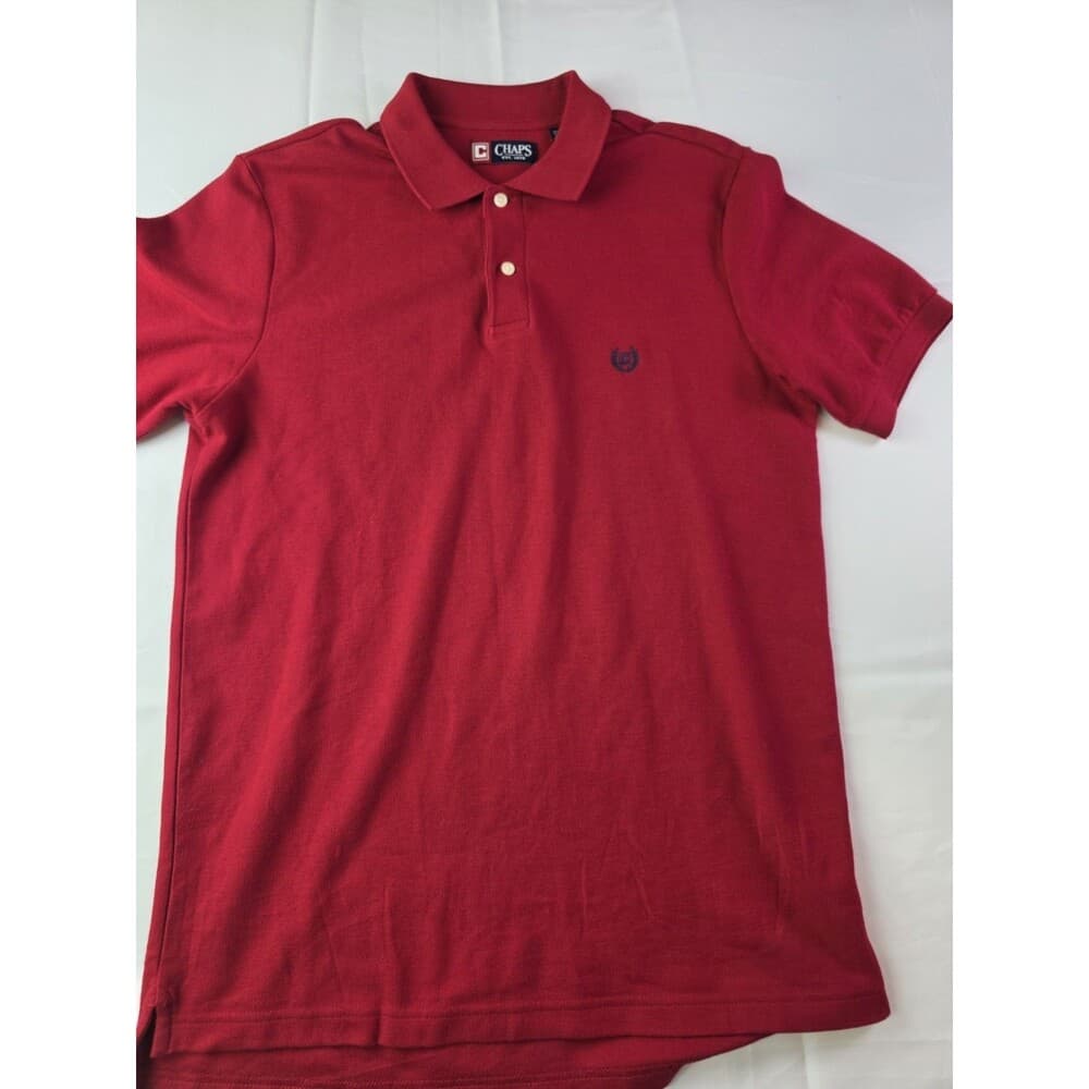 Chaps Ralph Lauren Adult Medium Red Short Sleeve Shirt